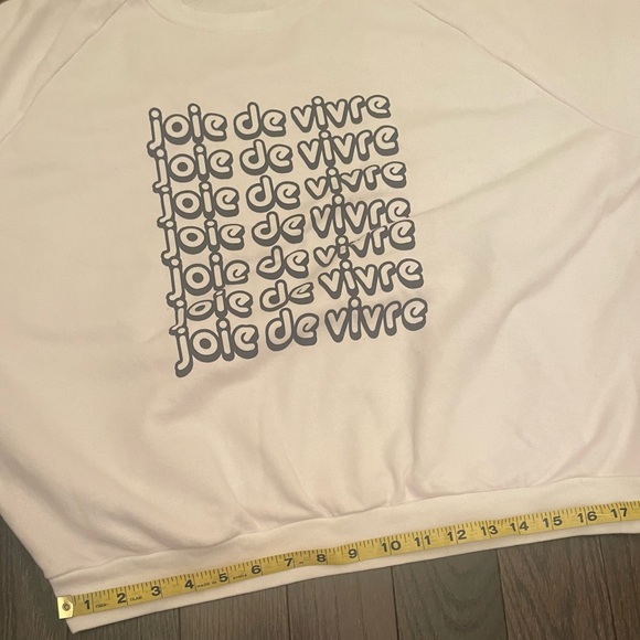 KENSIE Joie de Vivre Graphic White Sweatshirt Large - Picture 8 of 16